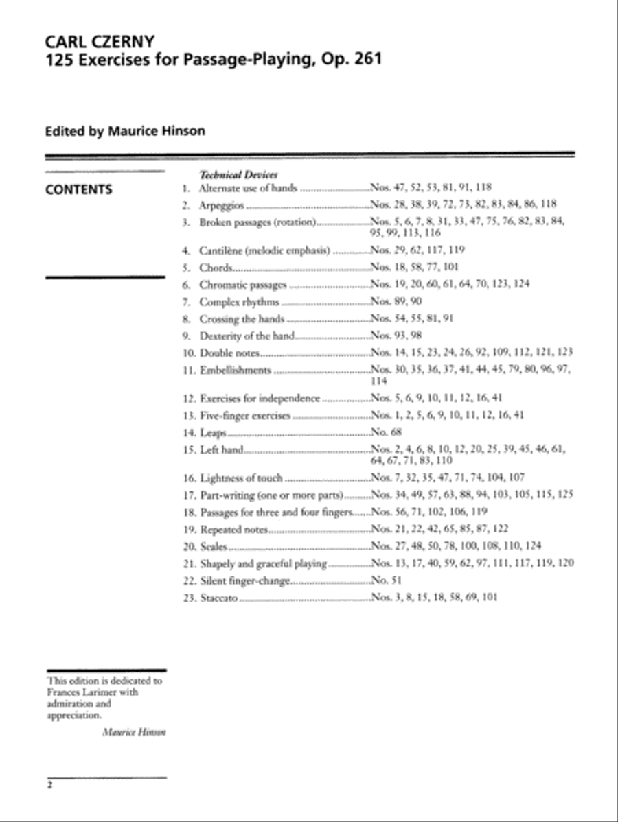 Czerny -- 125 Exercises for Passage Playing, Op. 261 Piano Method scores gallery preview page 2