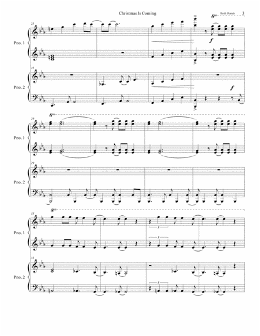 Christmas Is Coming from A CHARLIE BROWN CHRISTMAS Piano scores gallery preview page 4