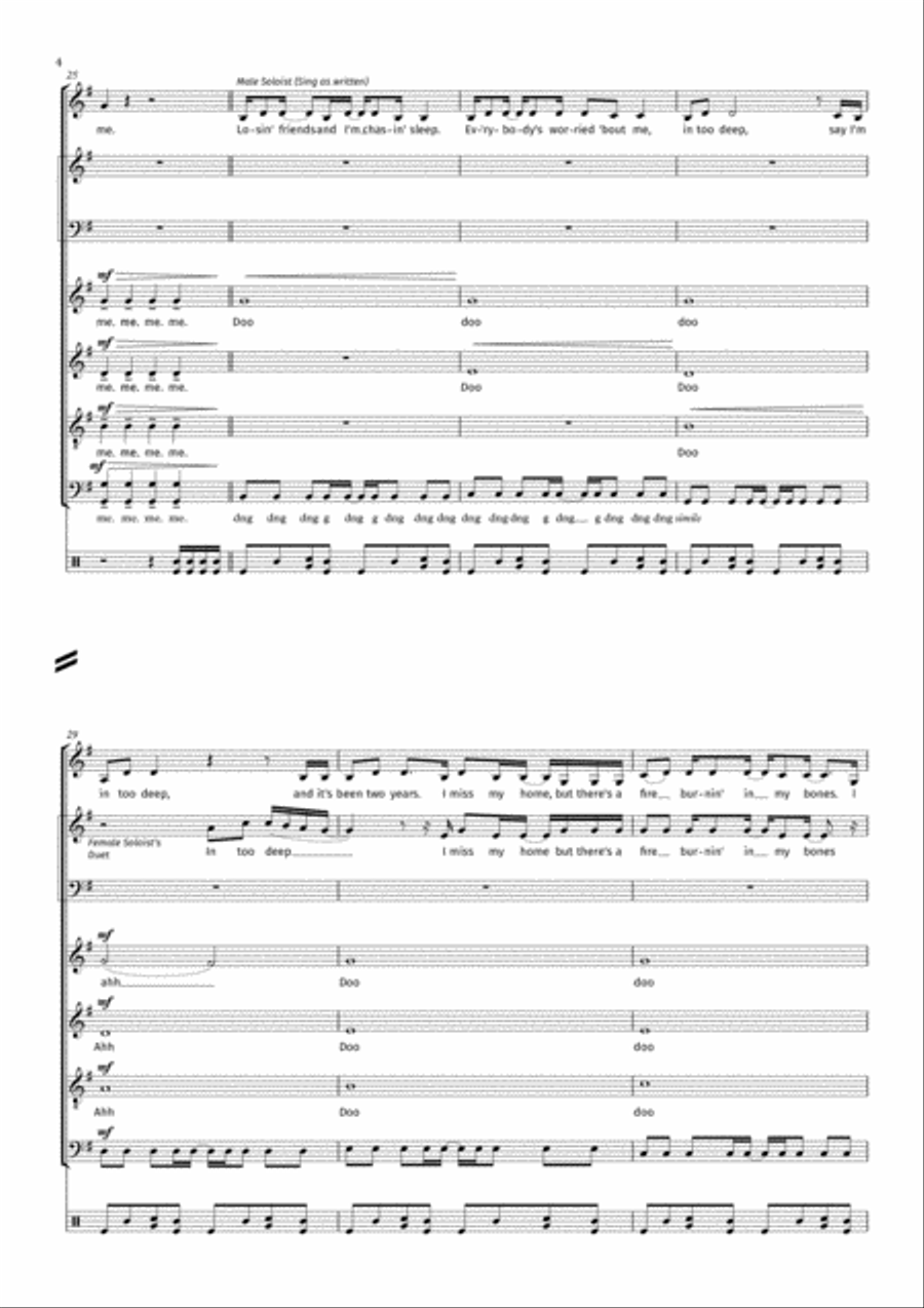 Fight Song 4-Part scores gallery preview page 4