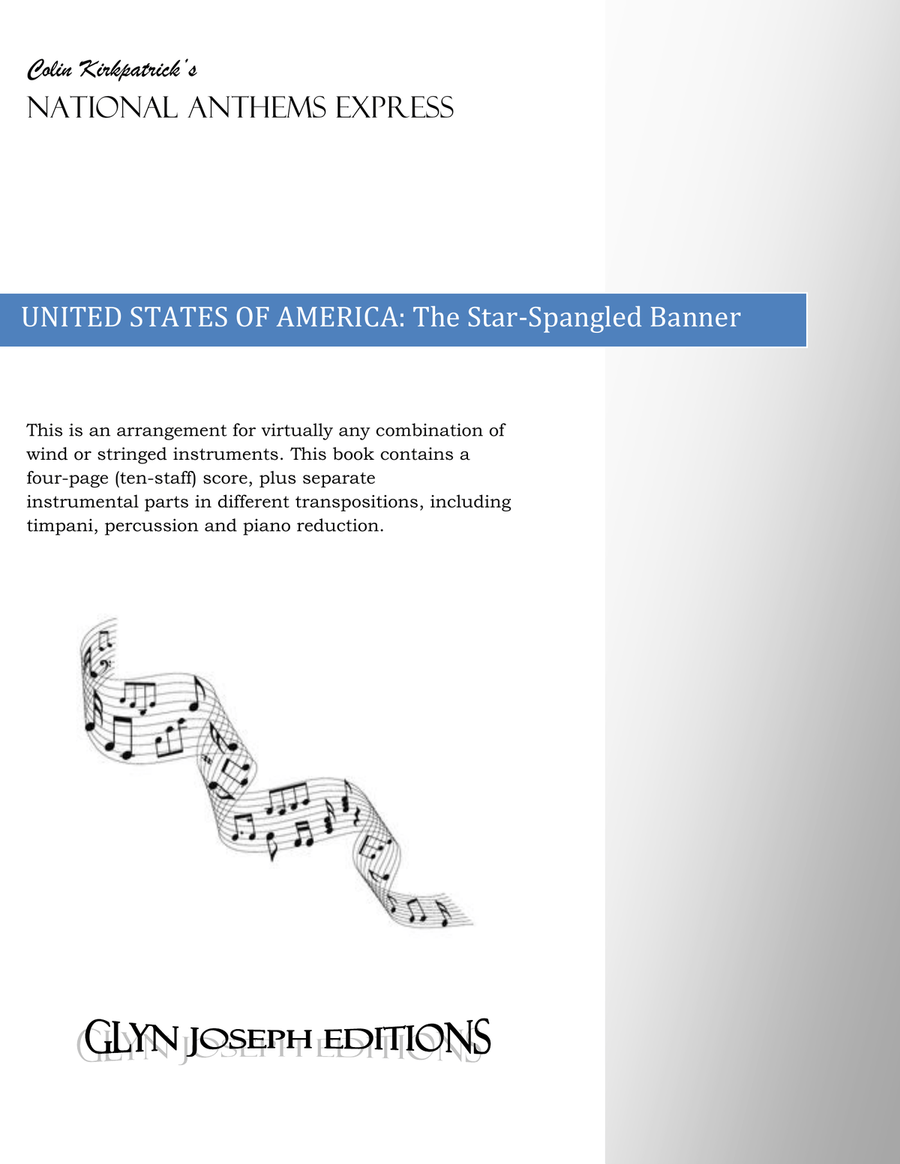 USA National Anthem: The Star-Spangled Banner Large Ensemble scores gallery preview page 1