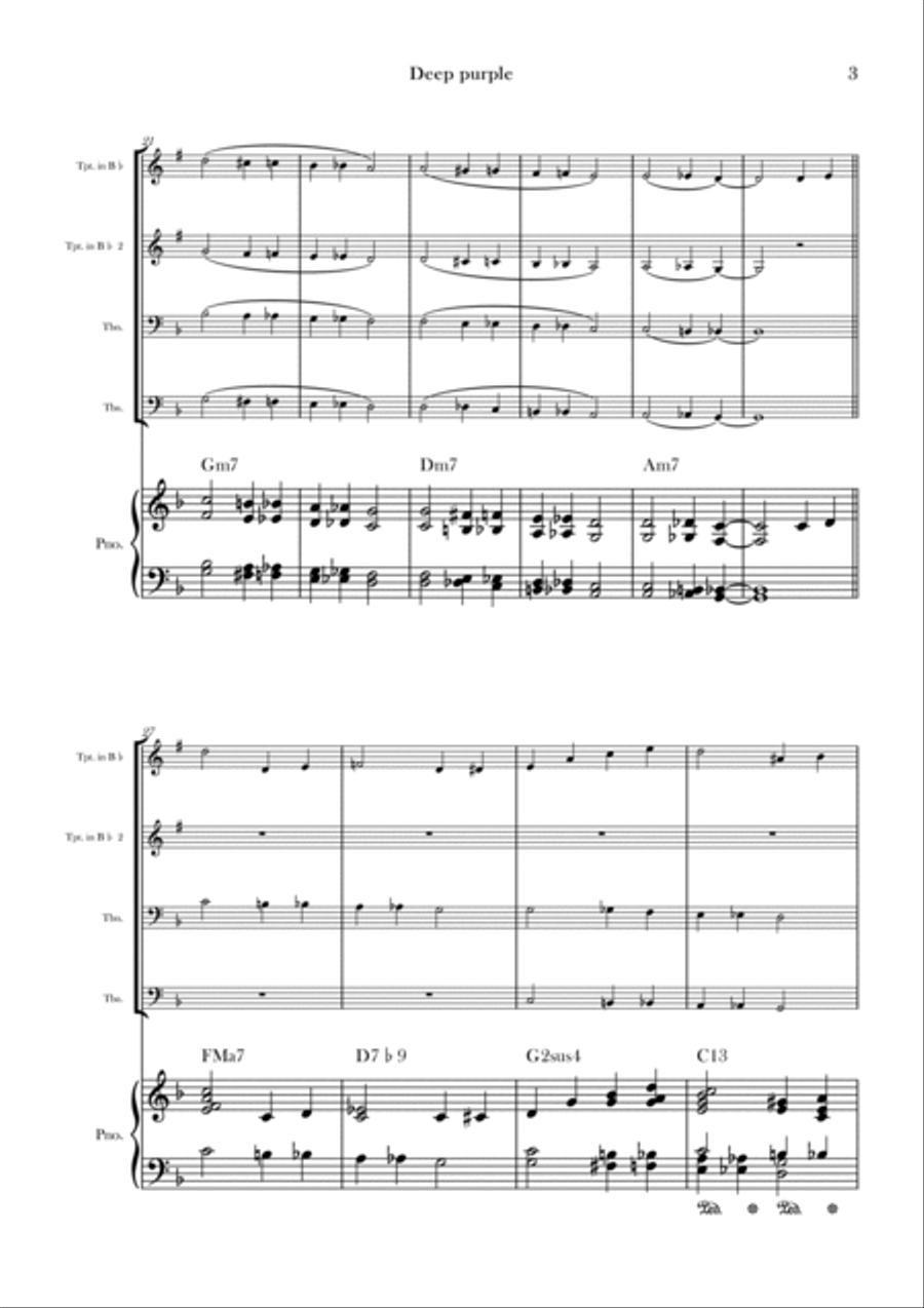 Deep Purple Brass Quartet scores gallery preview page 3