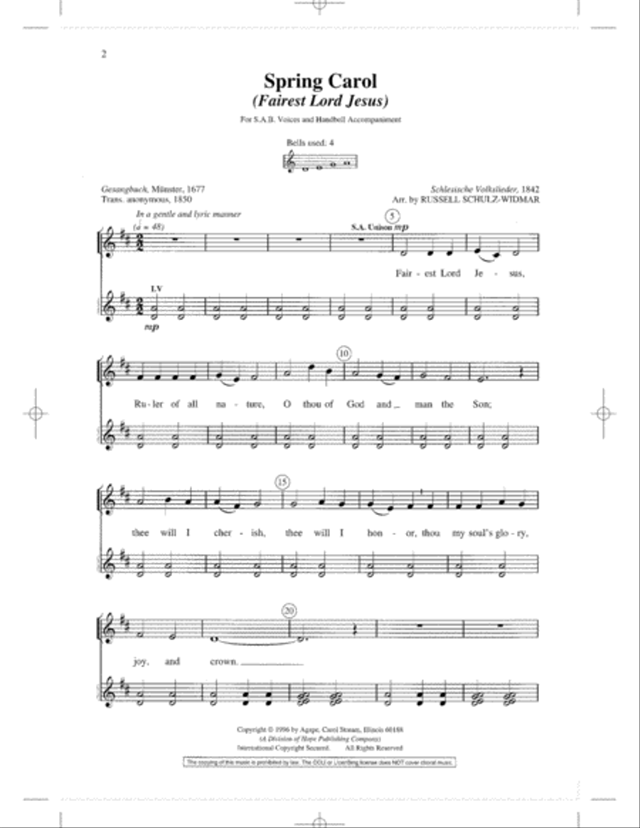 Spring Carol 3-Part scores gallery preview page 2