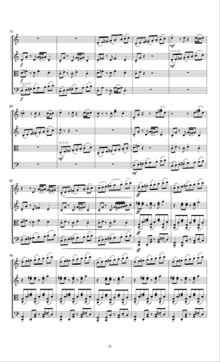 Earthquake Machines String Quartet scores gallery preview page 5