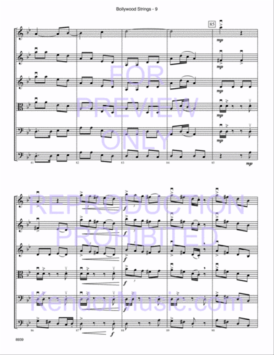 Bollywood Strings (Junior Edition) String Orchestra scores gallery preview page 10