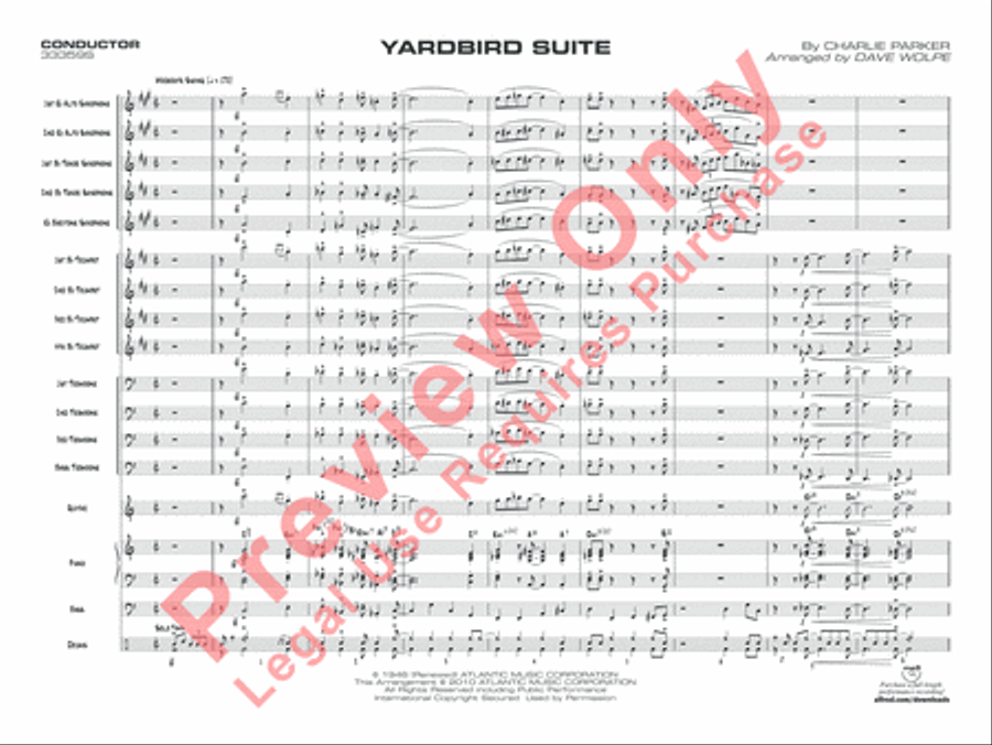 Yardbird Suite Jazz Ensemble scores gallery preview page 4