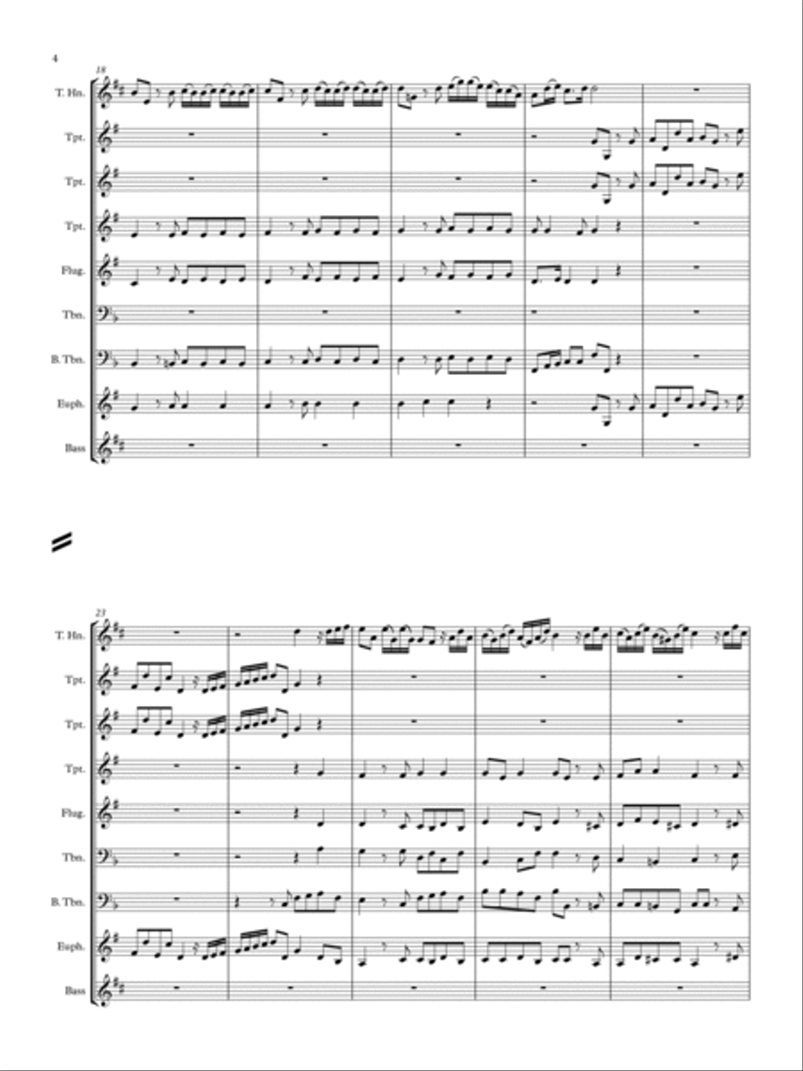 Concerto for Oboe (Solo for Horn in Eb/F) Brass Ensemble scores gallery preview page 4