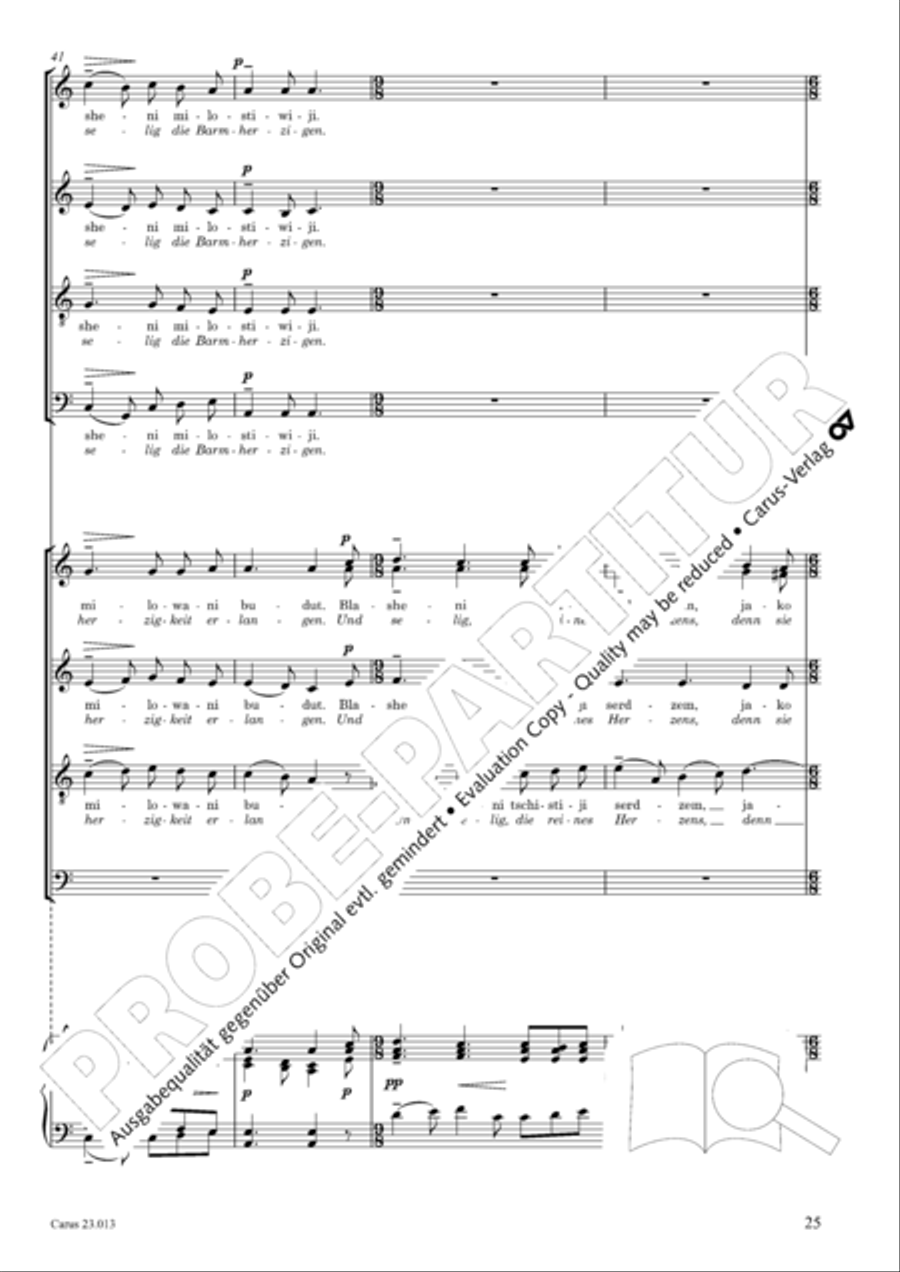Liturgy of St. John Chrysostom op. 31 for mixed choir a cappella (Chrysostomos-Liturgie op. 31 fur Chor a cappella mit singbarem deutschem Text) A Cappella scores gallery preview page 47