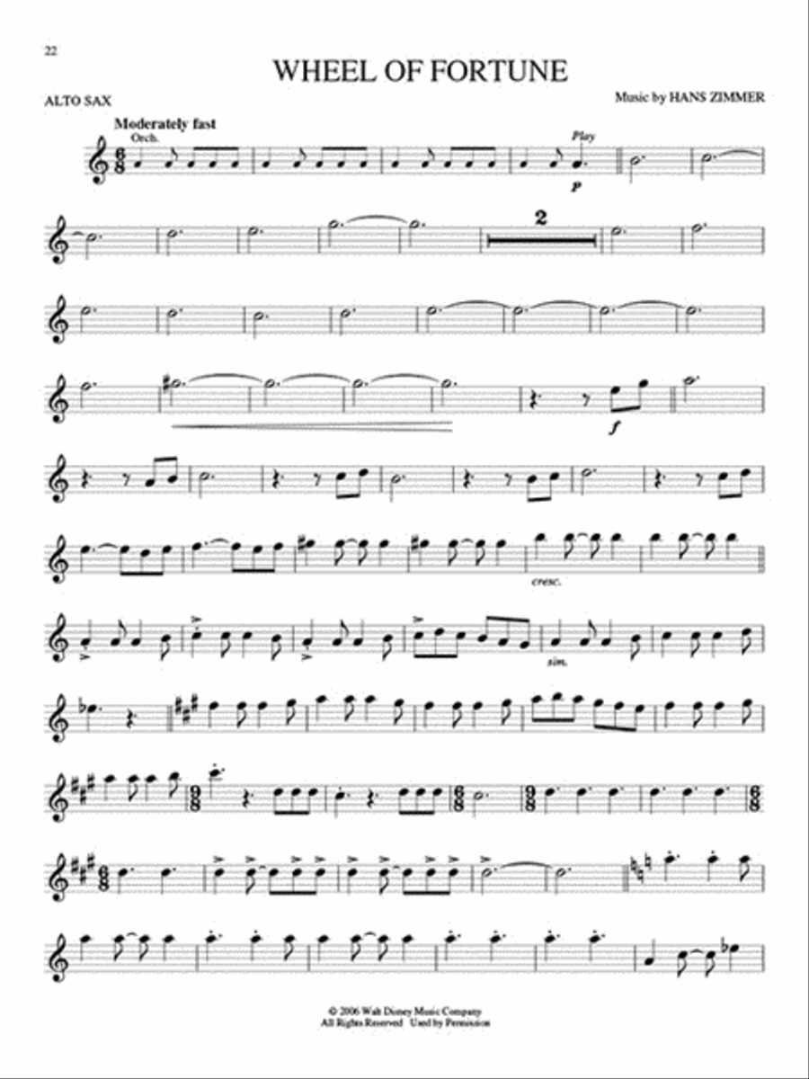 Pirates of the Caribbean Alto Saxophone scores gallery preview page 5