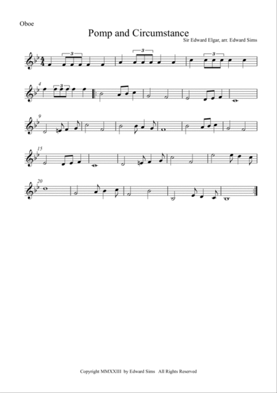 Pomp and Circumstance Concert Band scores gallery preview page 5