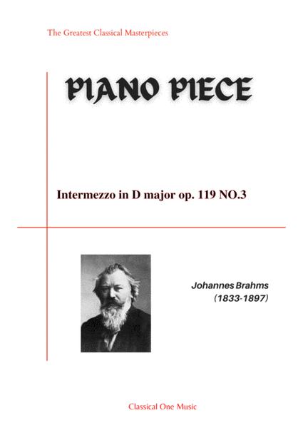 Brahms - Intermezzo in D major op. 119 NO.3 image number null