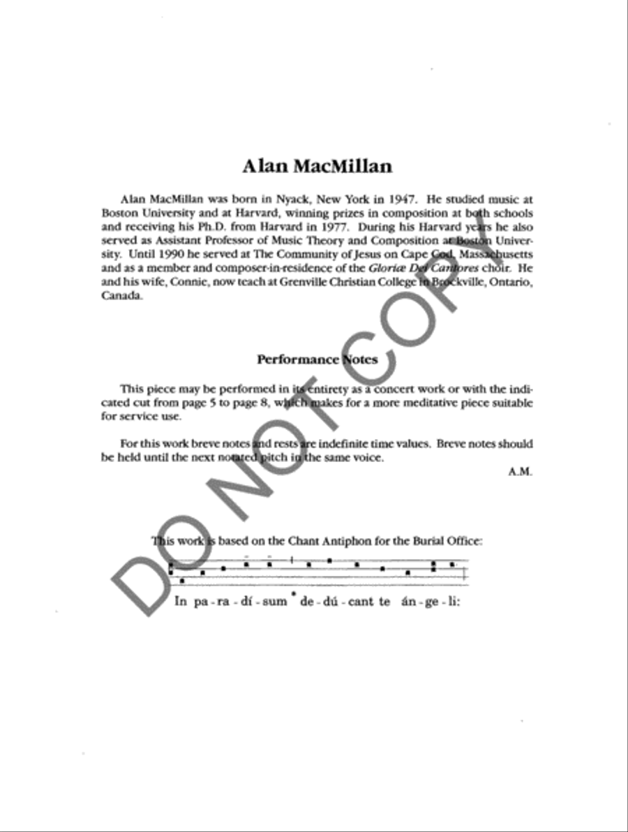 In Paradisum Organ scores gallery preview page 3
