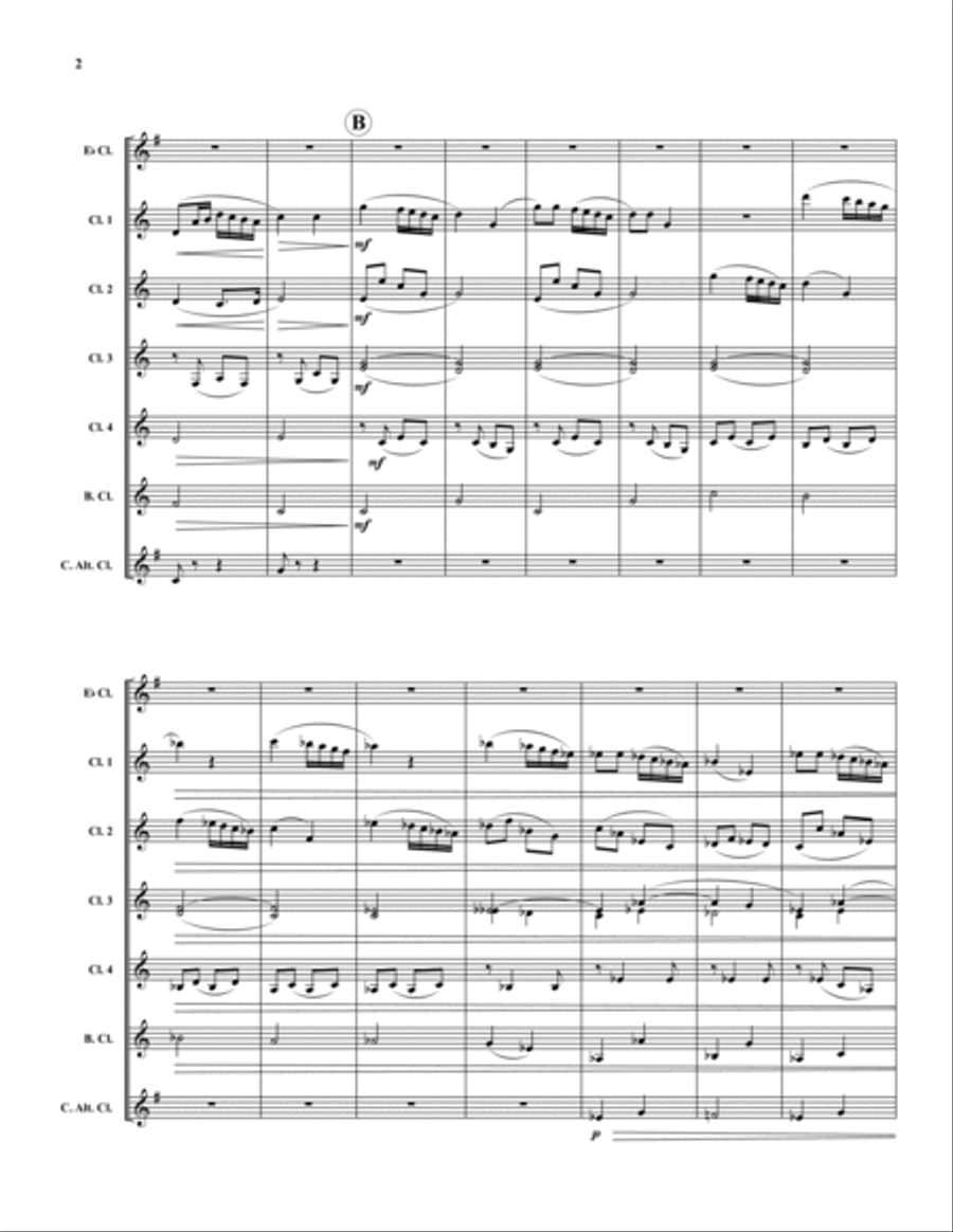 Bagatelle No. 1 Bagatelle No. 1 Clarinet Choir scores gallery preview page 2