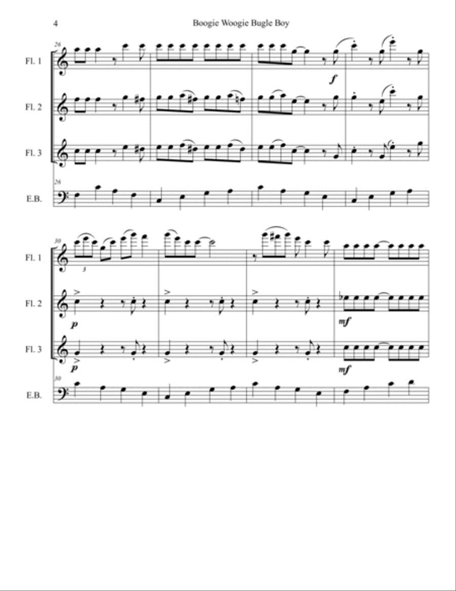 Boogie Woogie Bugle Boy Small Ensemble scores gallery preview page 4