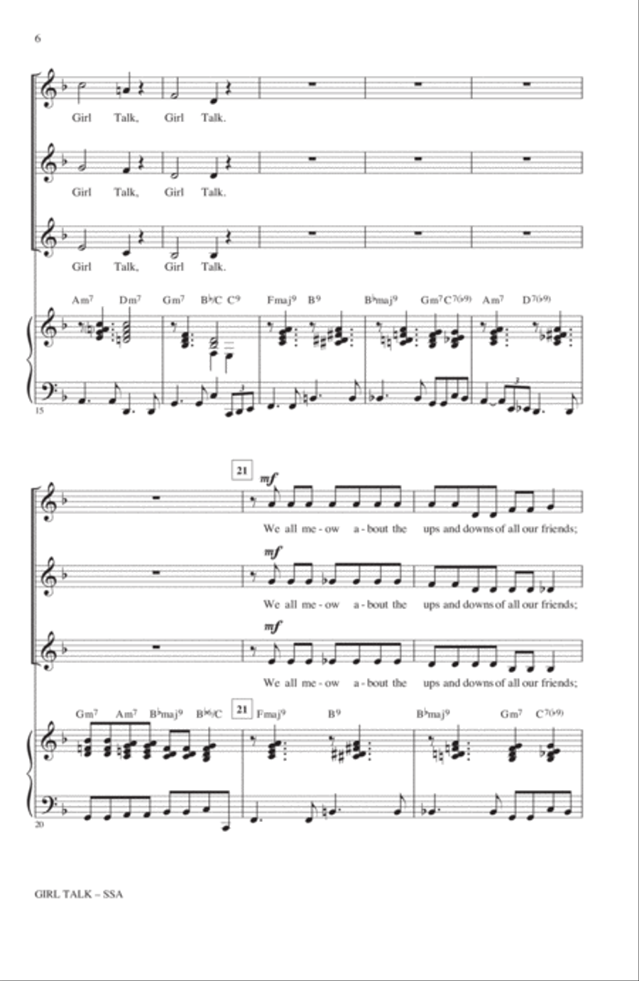 Girl Talk Girl Talk SSA scores gallery preview page 4