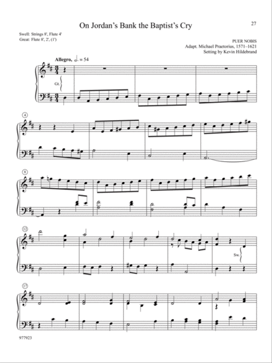 Hosanna, Praise, and Glory: Fourteen Easy Organ Preludes for Advent Organ scores gallery preview page 12