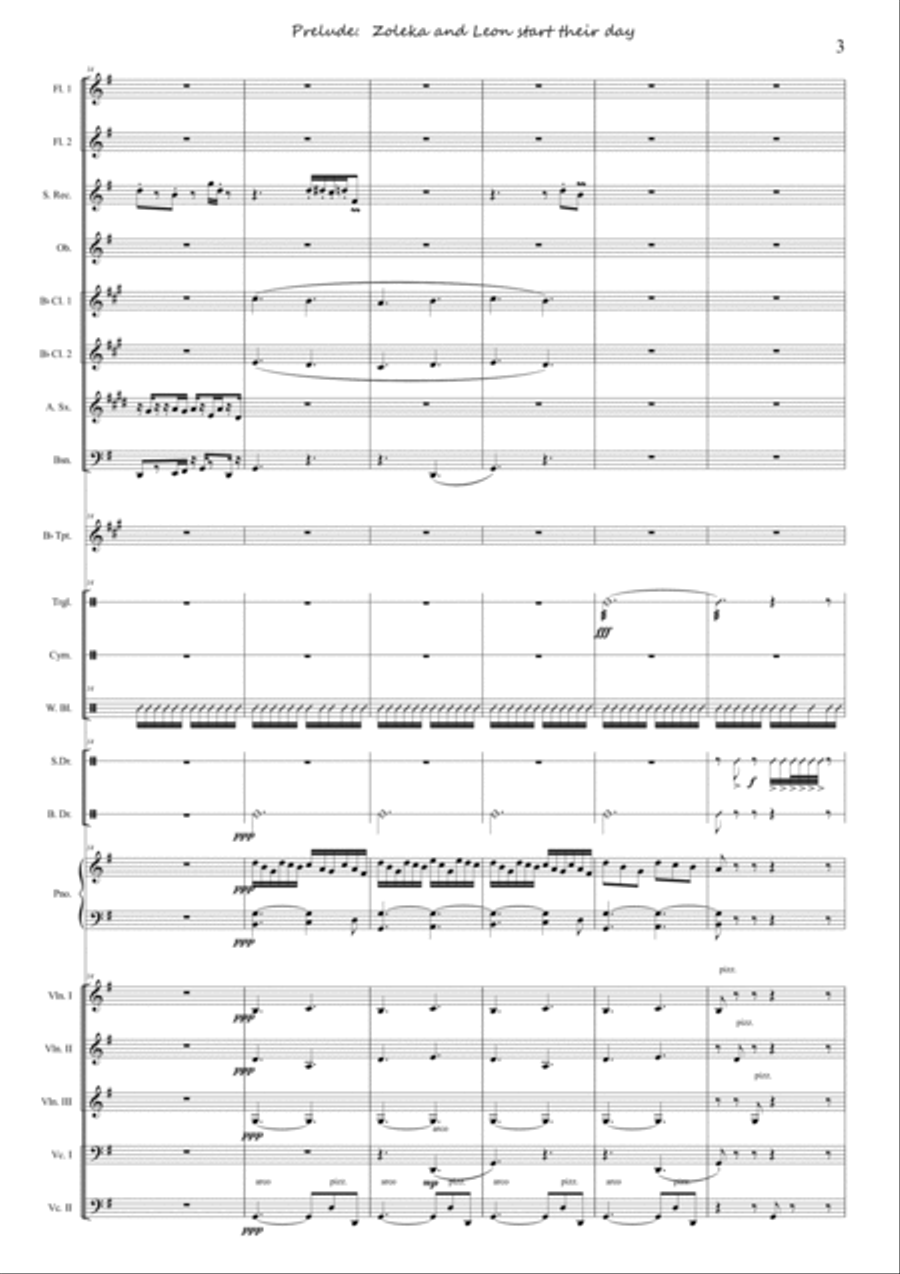 Suite, Sweet Cape Town - 1 Prelude Zoleka and Leon start their day Jazz Ensemble scores gallery preview page 3