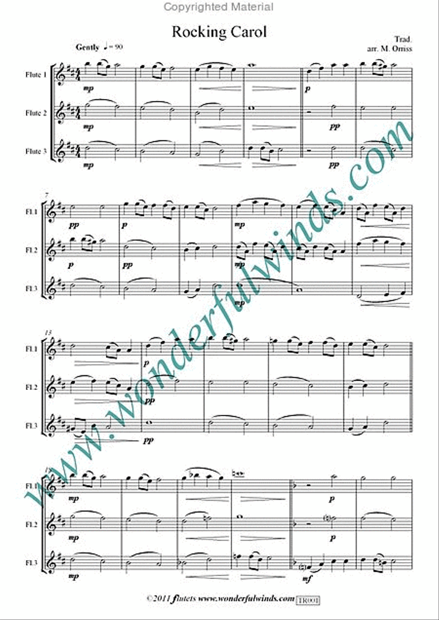 Rocking Carol Rocking Carol Flute Trio scores gallery preview page 2