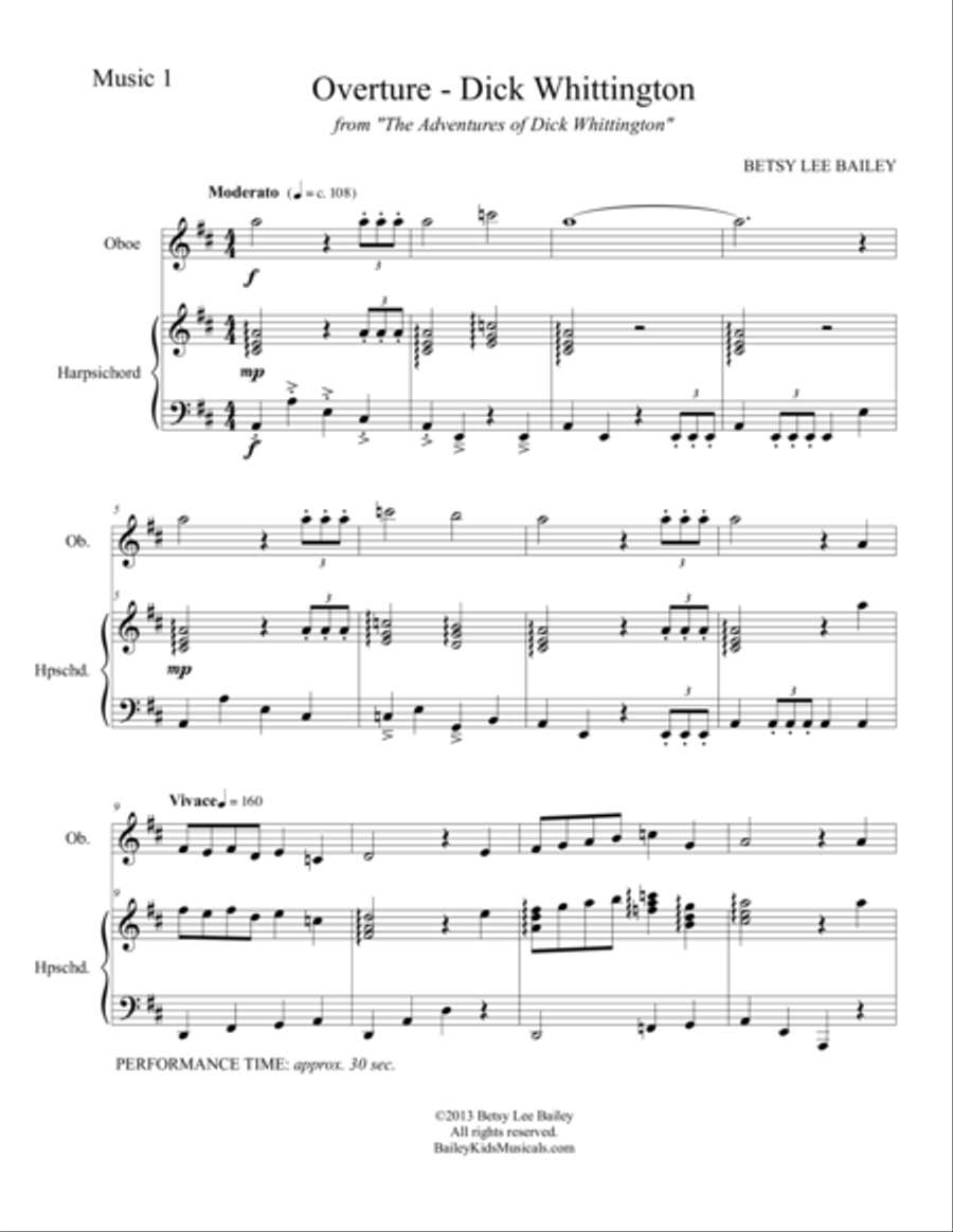 The Adventures of Dick Whittington - Score Part 1 Voice scores gallery preview page 3