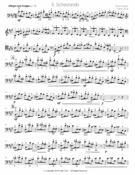 Popper (arr. Richard Aaron): Op. 73, Etude #5