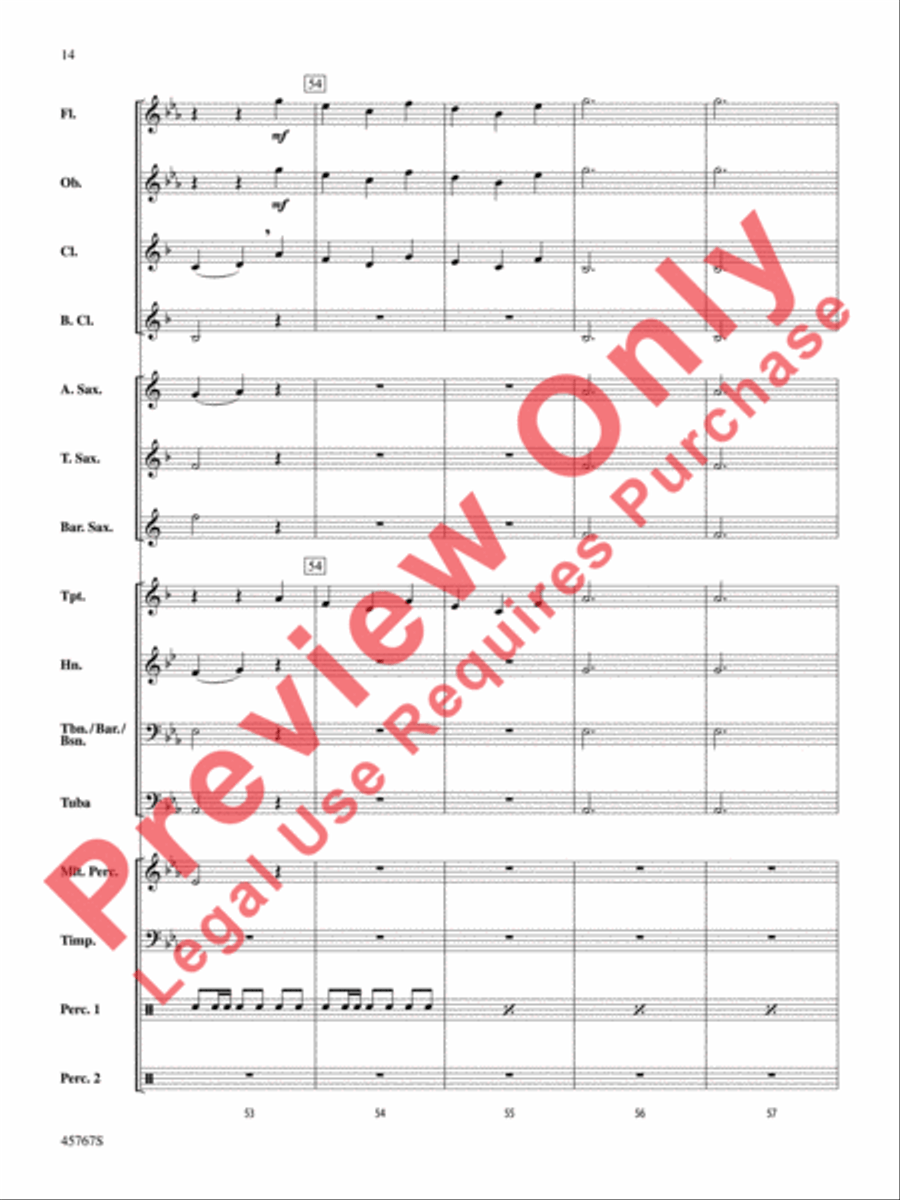 A Festival Chime A Festival Chime Concert Band scores gallery preview page 15