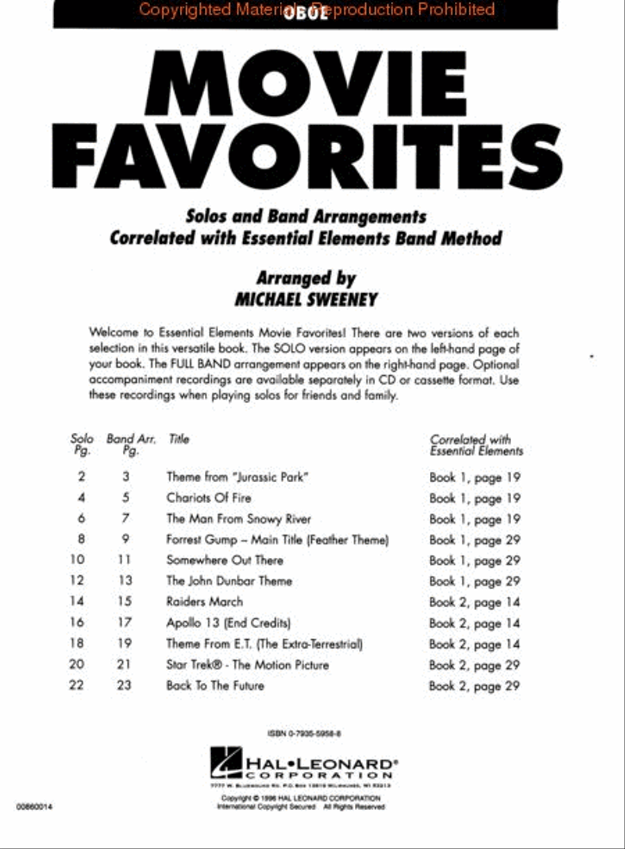 Essential Elements Movie Favorites Concert Band Methods scores gallery preview page 2