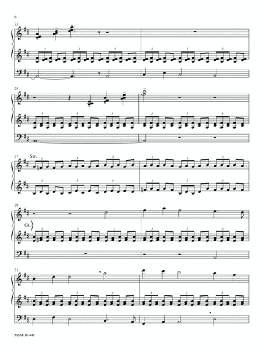 Resounding Joy: Seven Festive Hymn Settings for Eastertide Organ scores gallery preview page 6