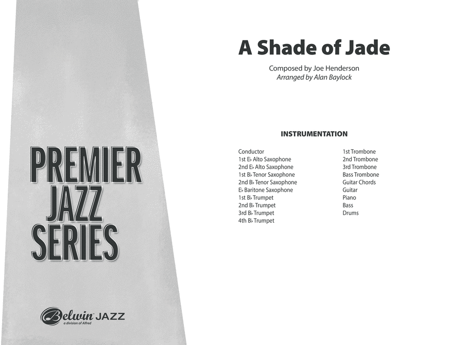 A Shade of Jade: Score Jazz Ensemble scores gallery preview page 1