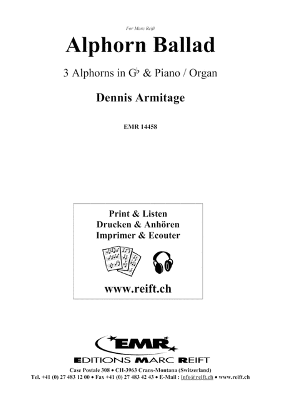 Alphorn Ballad Organ scores gallery preview page 2