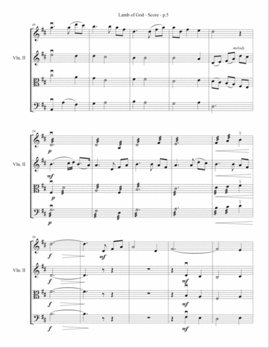 Lamb Of God String Quartet scores gallery preview page 6