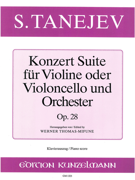 Concert suite Op. 28 for violin (cello) and orchestra