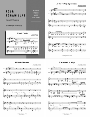 Book cover for Four Tonadillas (for Voice & Guitar)