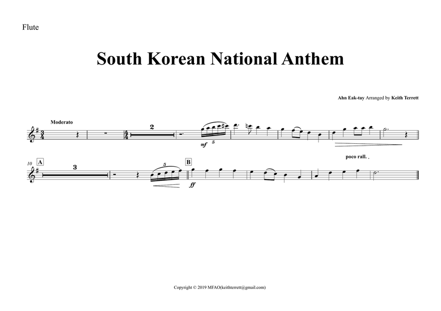 South Korean National Anthem for Symphony Orchestra (Orchestre national d'Île-de-France Edition) Full Orchestra scores gallery preview page 5