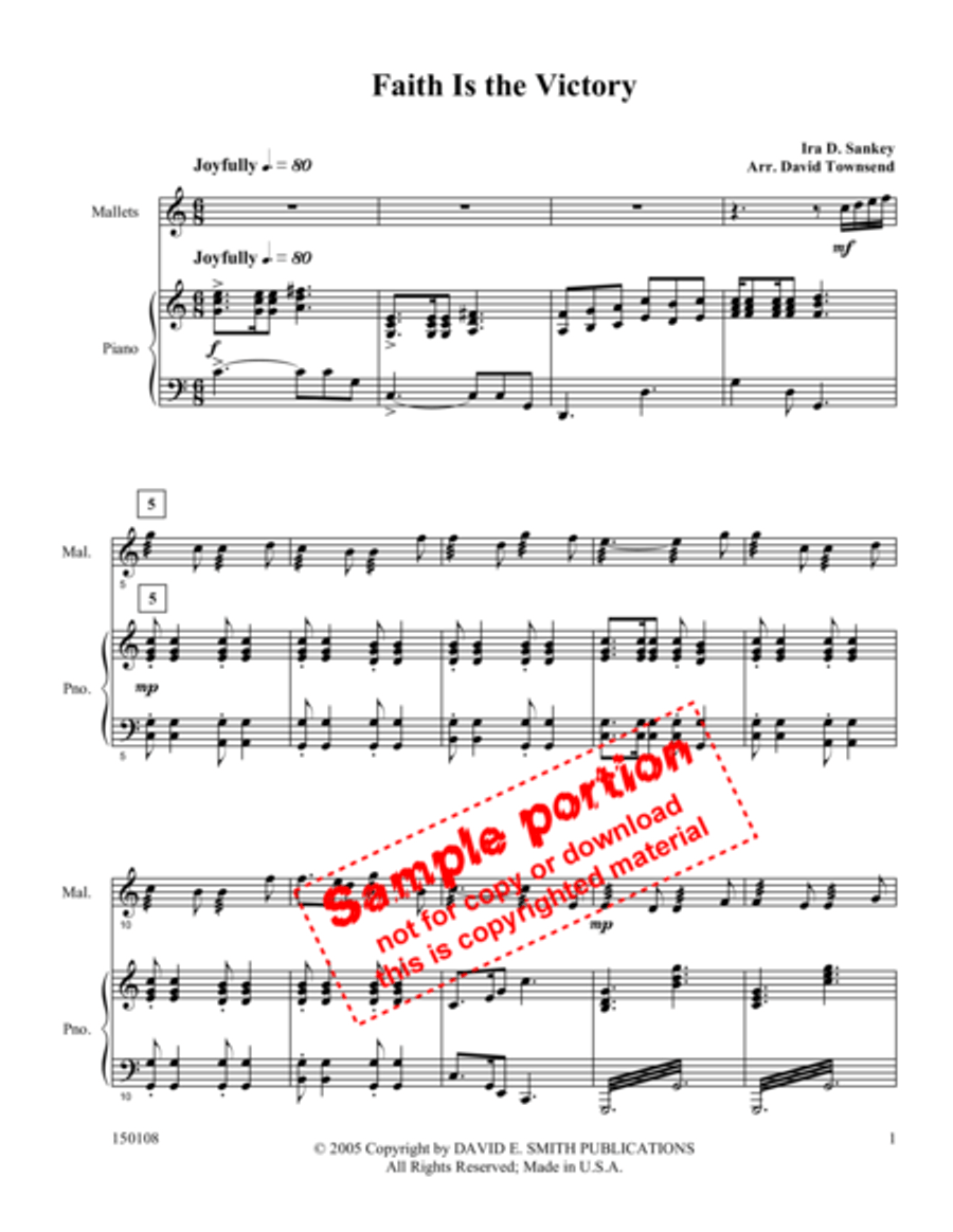 Faith Is The Victory Percussion scores gallery preview page 2