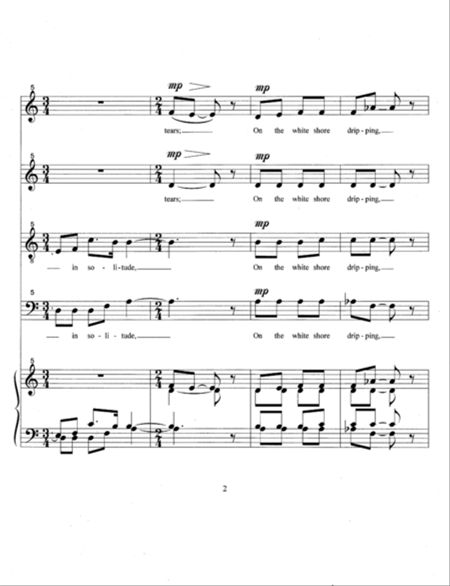 Two Poems by Walt Whitman (2017) 4-Part scores gallery preview page 4