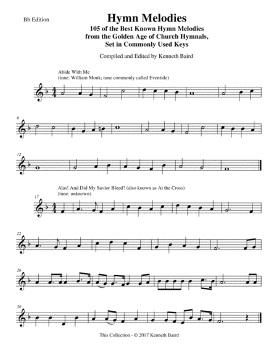 Hymn Melodies Trumpet Solo scores gallery preview page 2