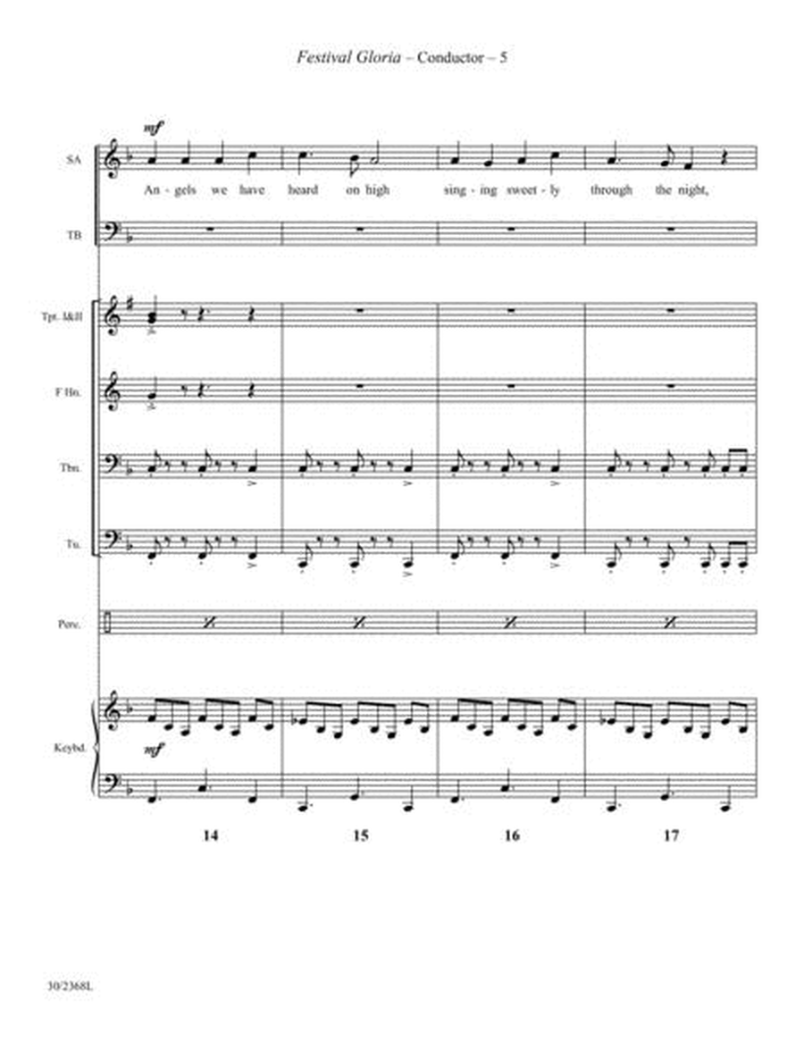 Festival Gloria - Brass and Percussion Score and Parts