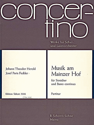 Musik Am Mainzer Hof Score