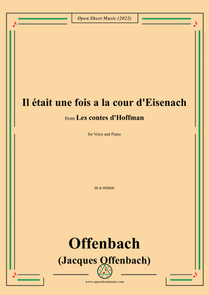 Offenbach-Il était une fois a la cour d'Eisenach,in a minor,for Voice and Piano