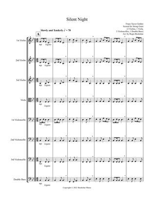 Silent Night (Bb) (String Octet - 3 Violins, 1 Viola, 3 Cellos, 1 Bass)