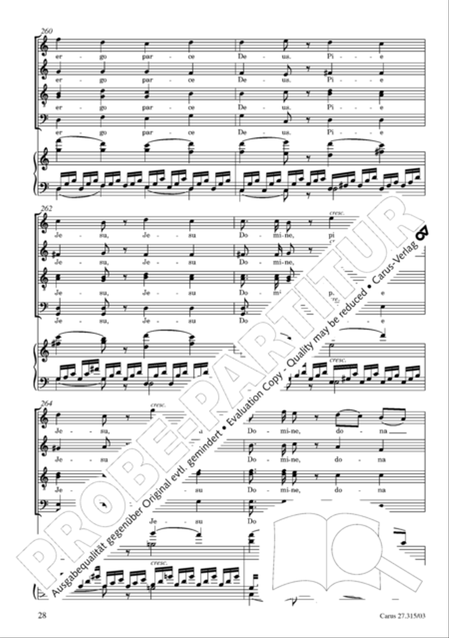 Requiem in C major 4-Part scores gallery preview page 29