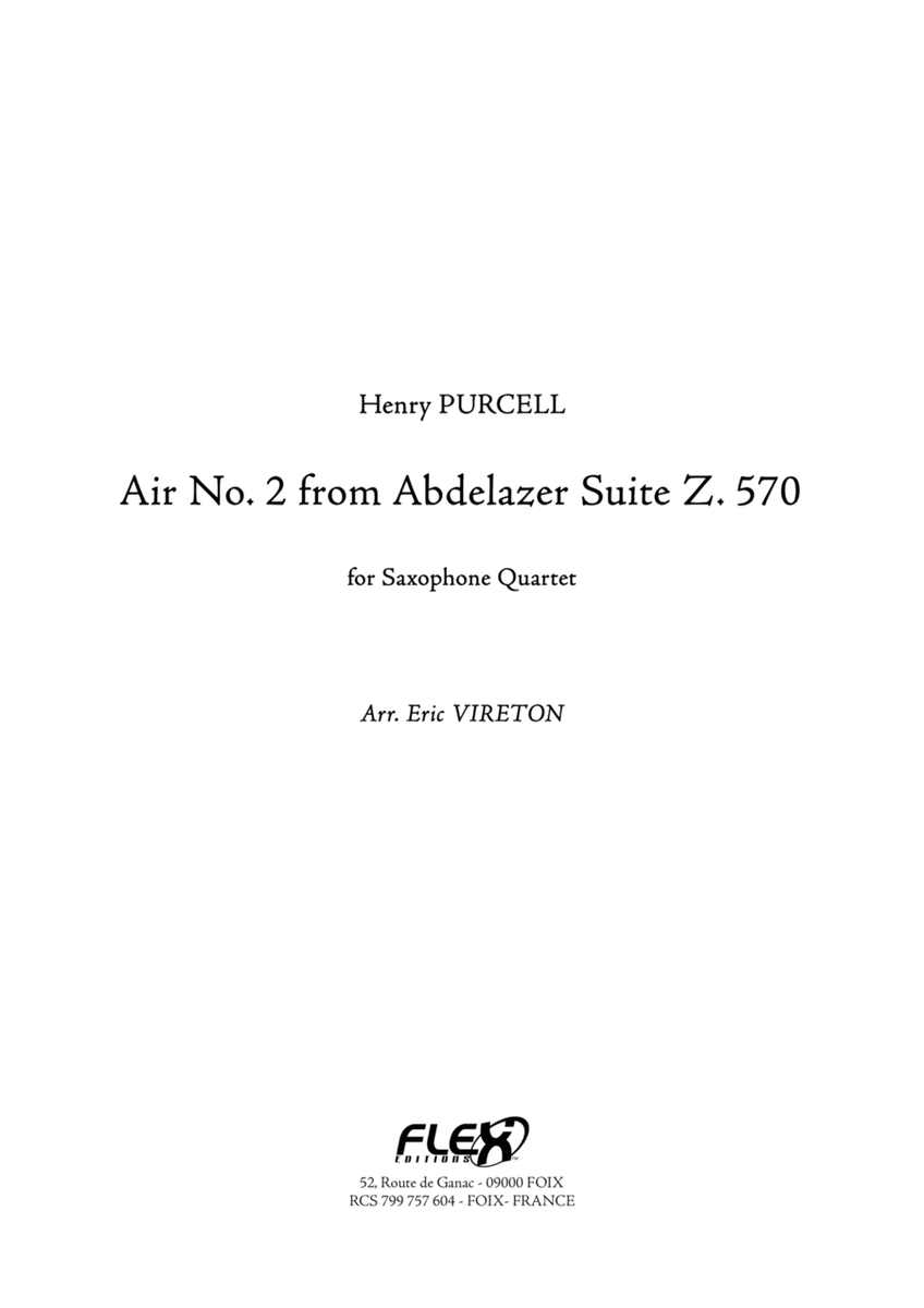 Air No. 2 from Abdelazer Suite Z. 570 image number null