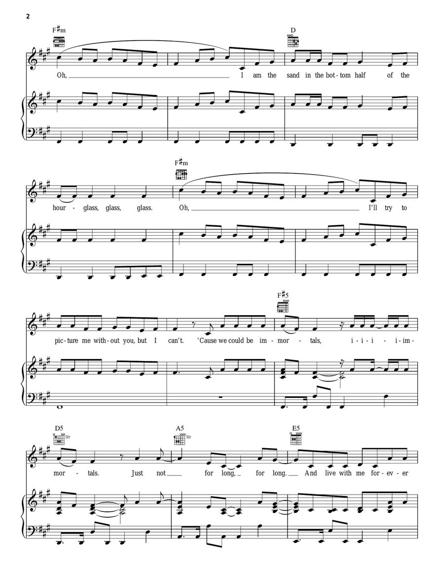 Immortals Acoustic Guitar scores gallery preview page 2