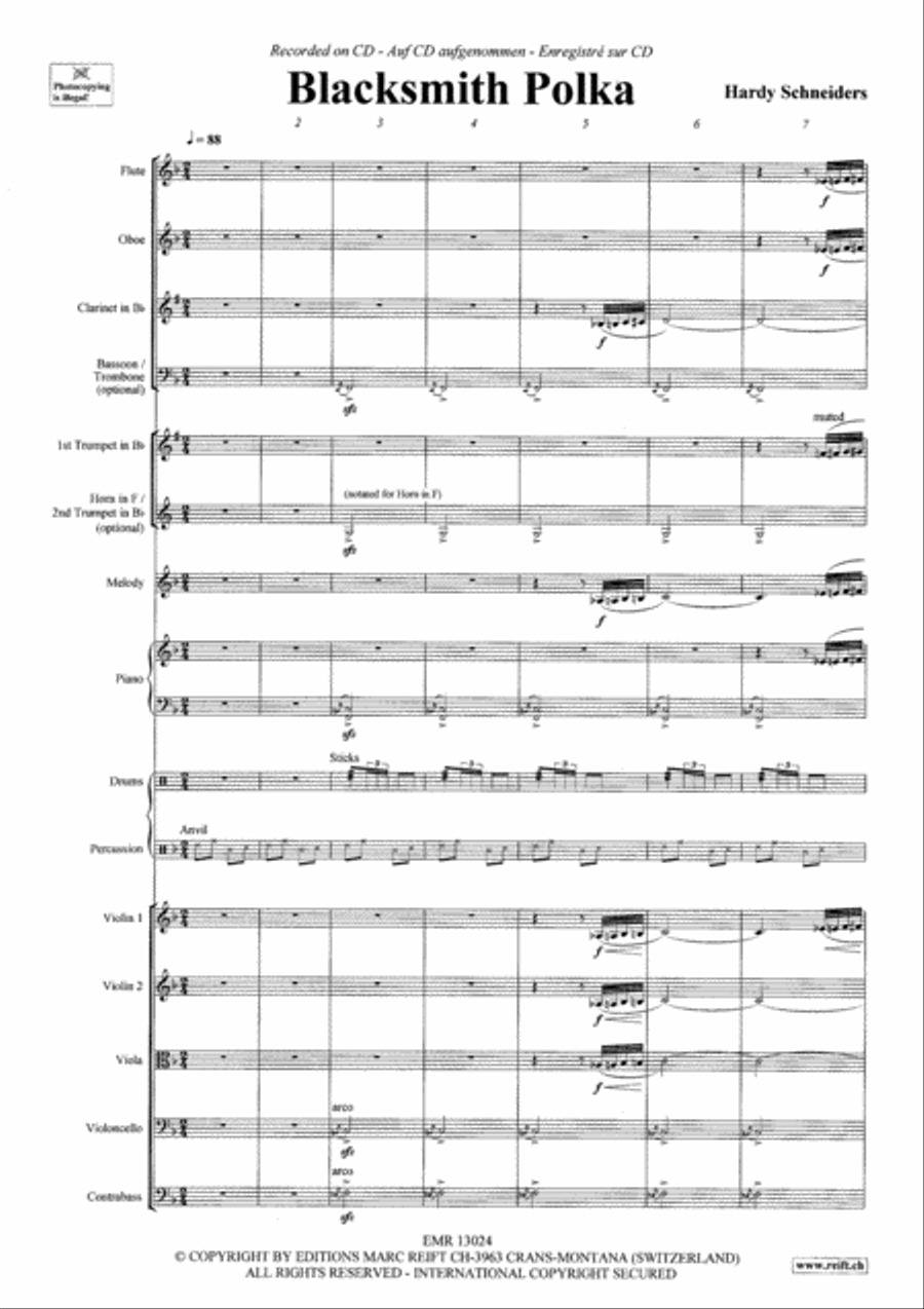 Blacksmith Polka Orchestra scores gallery preview page 3