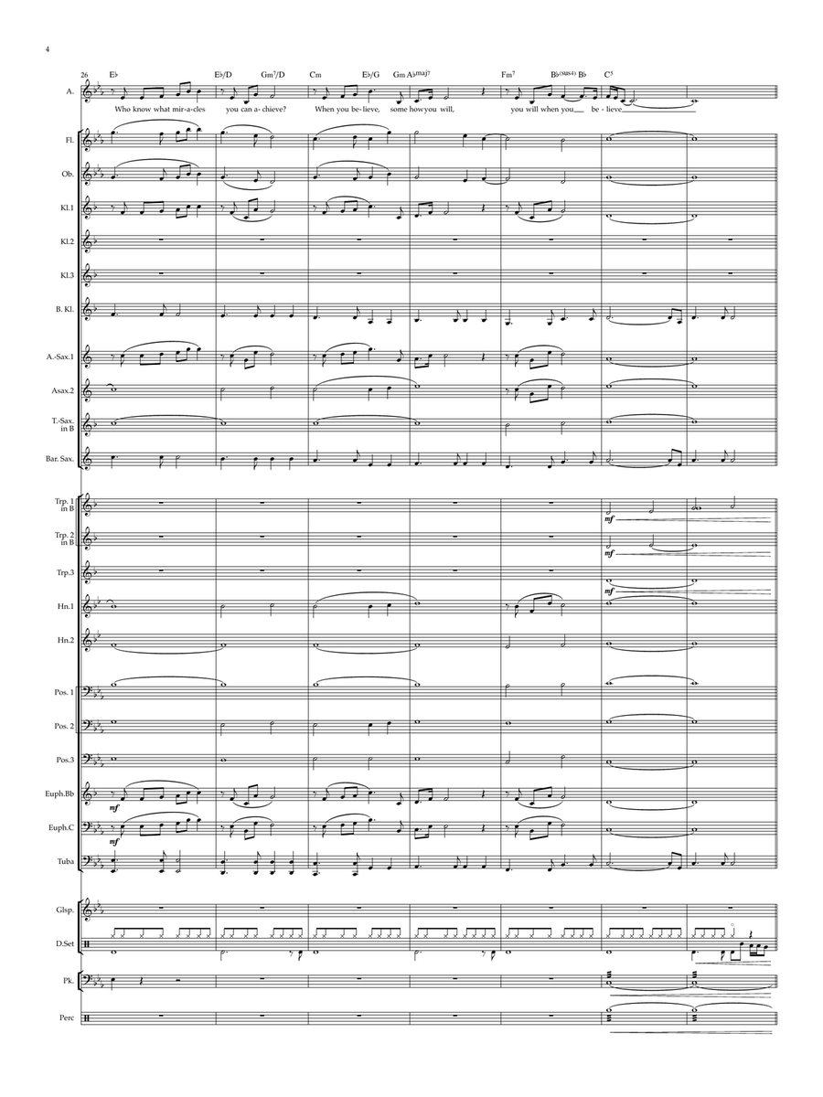 When You Believe When You Believe Concert Band scores gallery preview page 4