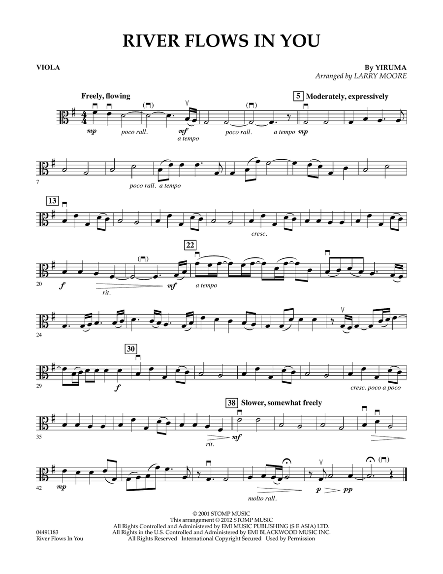 River Flows In You - Viola Orchestra scores gallery preview page 1