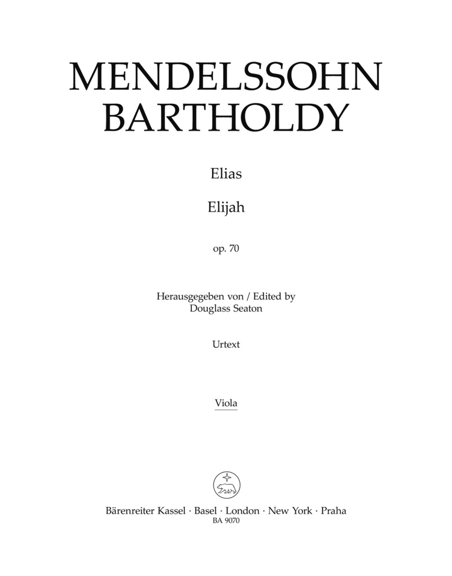 Book cover for Elijah, op. 70