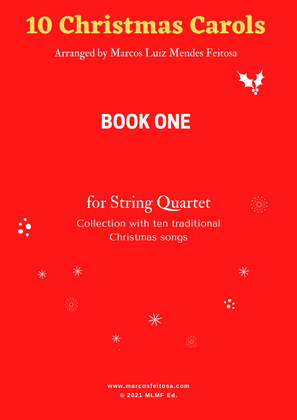 Book cover for 10 Christmas Carols (Book ONE) - String Quartet
