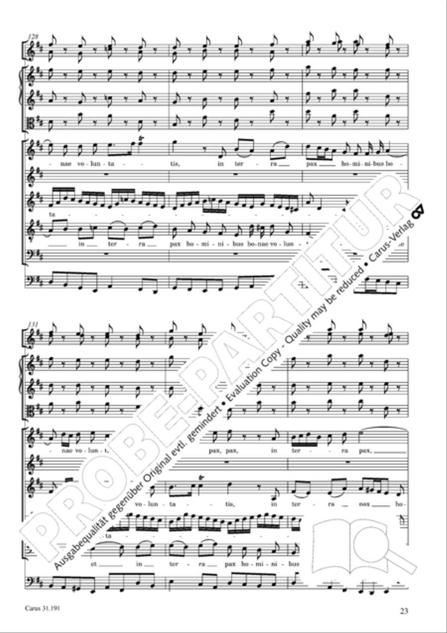 Gloria in excelsis Deo SSATB scores gallery preview page 23