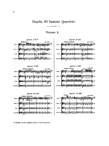Thirty Celebrated String Quartets, Volume I - Op. 9, No. 2; Op. 17, No. 5; Op. 50, No. 6; Op. 54, Nos. 1, 2, 3; Op. 64, Nos. 2, 3, 4; Op. 74, Nos. 1, 2, 3; Op. 77, Nos. 1, 2: Cello