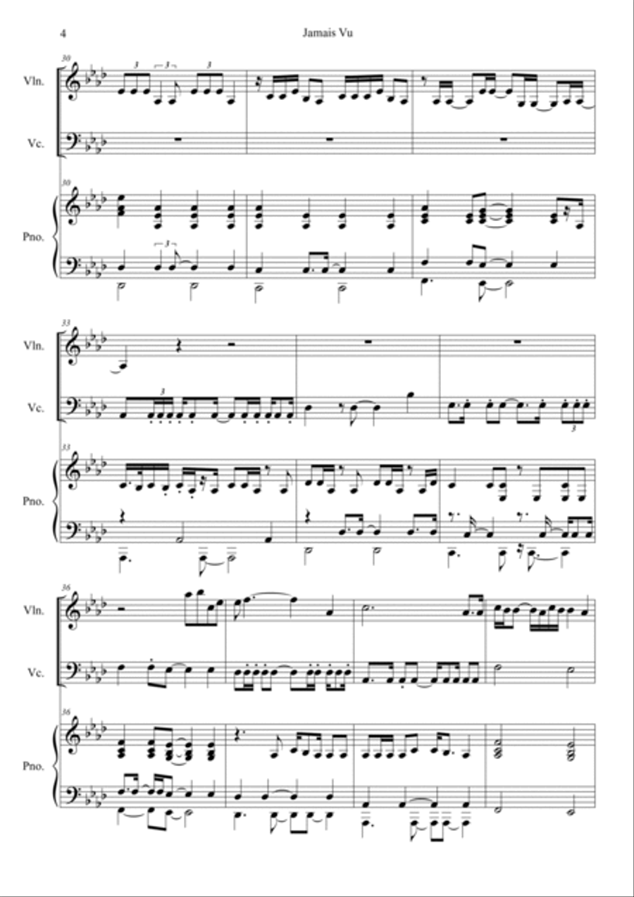 Jamais Vu Piano Trio scores gallery preview page 4